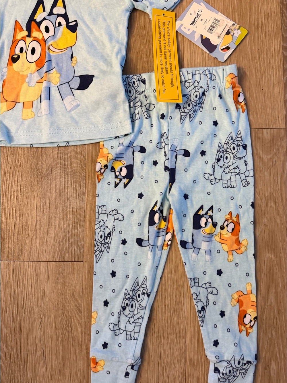 (NWT) Bluey Boy's Size 2T Blue 100% Cotton Short Sleeve Pajama Set - Picture 5 of 7
